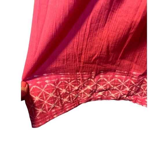 Caribbean Joe Pink Sleeveless Tunic Style Cotton Blouse Sz L - Picture 4 of 9